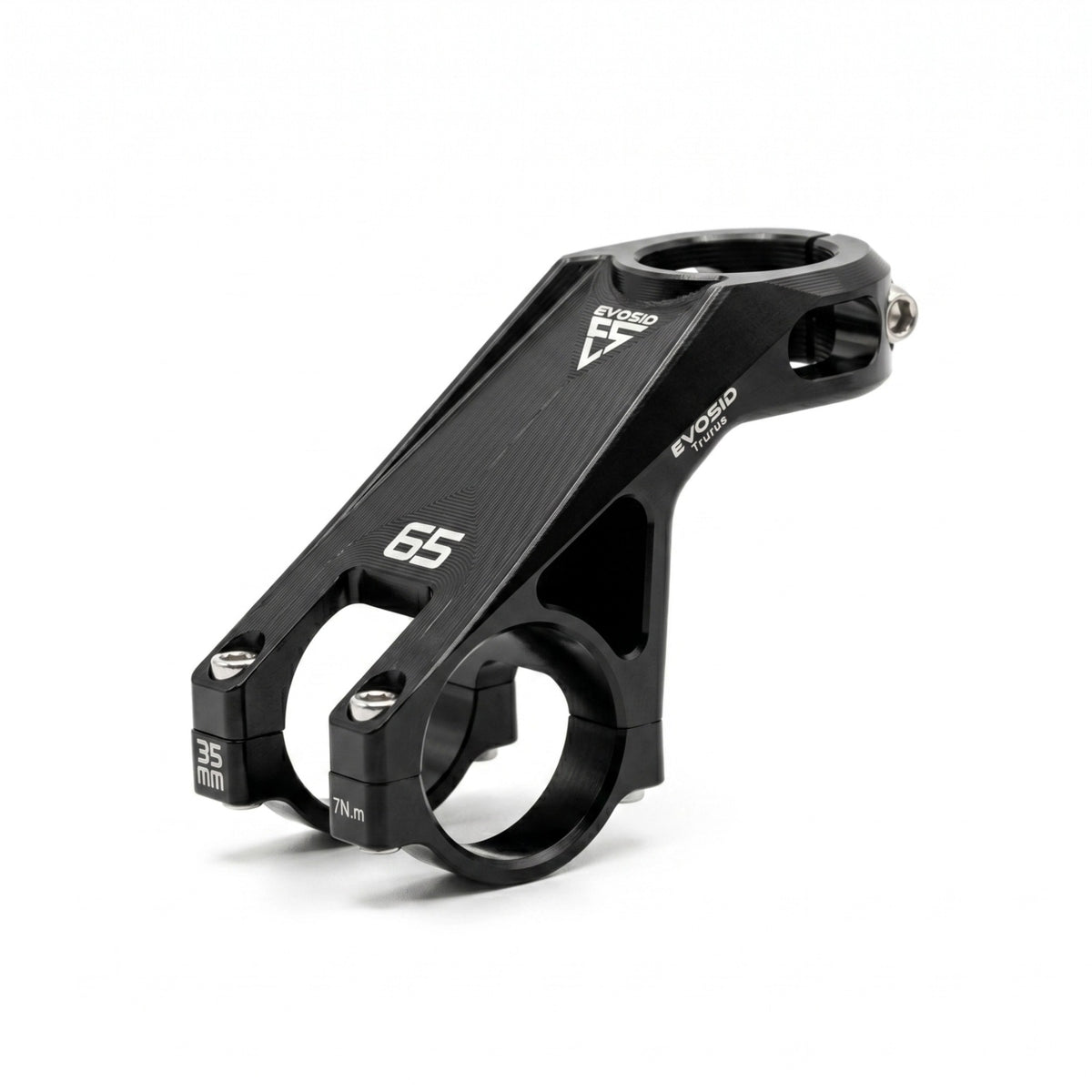65 Degree Stem Aluminum Alloy Stem with Split Clamp CNC Machined Component for Mountain Bikers, Cyclists