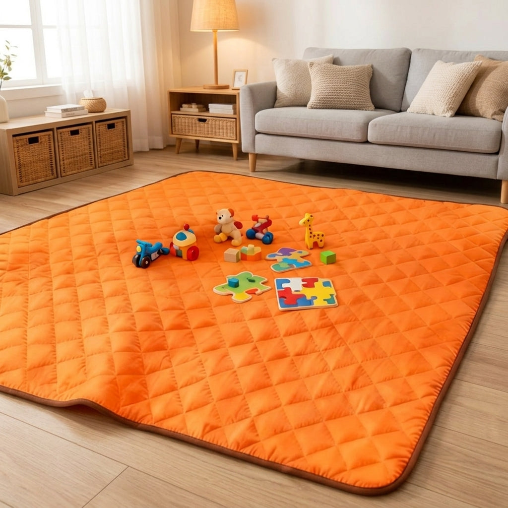 Picnic Blanket and Play Mat for Kids, Extra Large Waterproof Camping and Outdoor Mat, Cartoon Animals and Tents Design, 300x200cm Beach Blanket