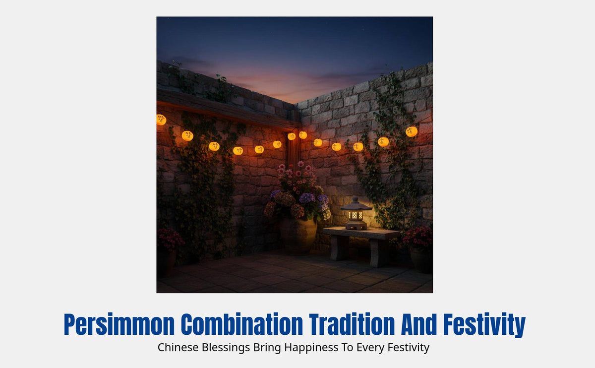 Solar Persimmon Lantern Festive Decorative Fairy Lights, Outdoor Indoor Garden, New Year Atmosphere
