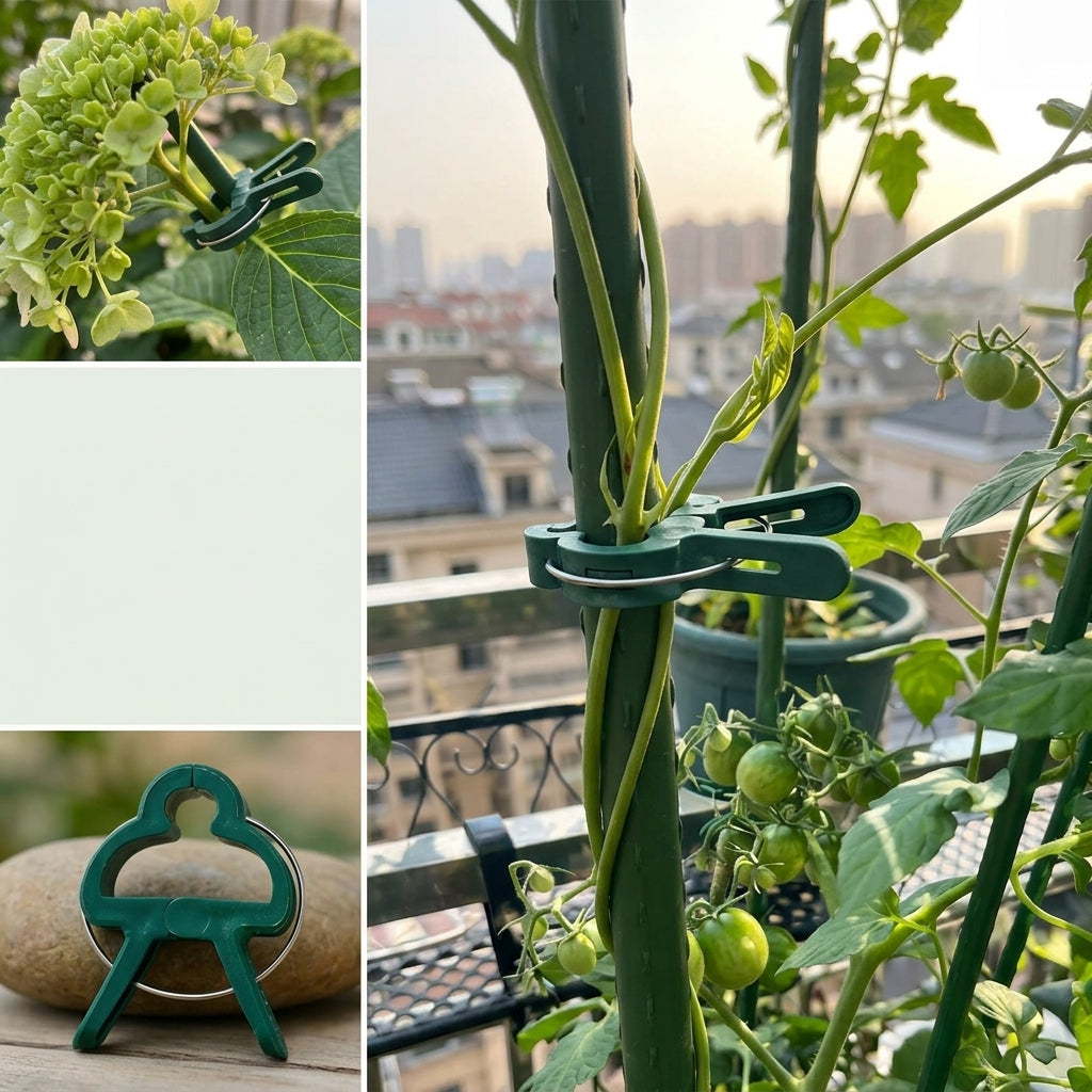 Indoor Plants Spring Clips for Climbing Vines, Green Plant Support and Monstera Support, Durable Plant Clips and Greenhouse Clips, Garden Ties
