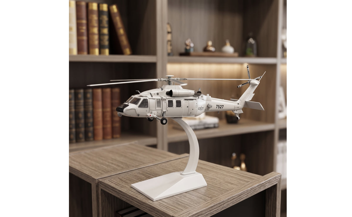 Z-20 Helicopter Model Alloy Helicopter Model with Stand Aircraft Display Stand for Aviation Enthusiasts, Office, Study, Living Room