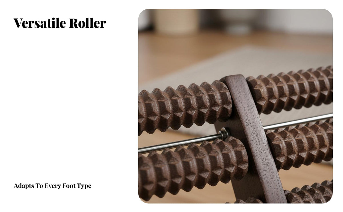 Wooden Foot Roller & Relaxation Wooden Foot Roller Stimulates Pressure Points Personal Care Item for Home Use, Under Desk