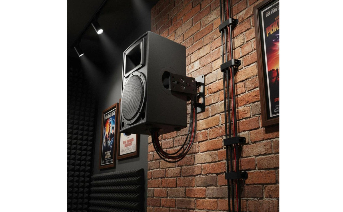 Multi-Angle Speaker Wall Mount with 180° Vertical and Horizontal Adjustment