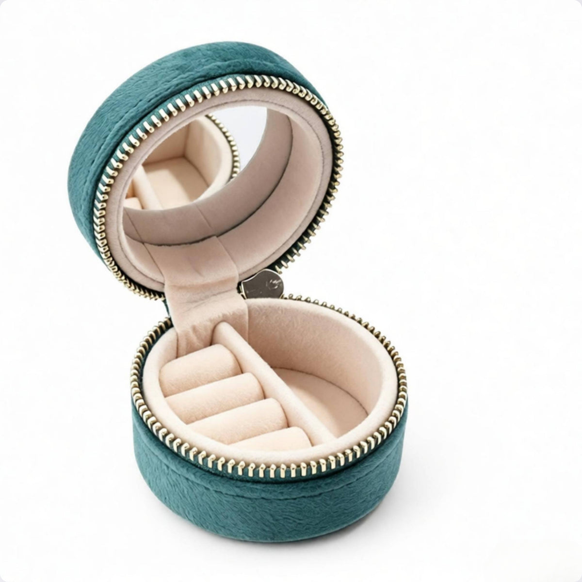 Compact Mini Jewelry Box Travel-Friendly Velvet Jewelry Box Small Organizer Simple for Handbag