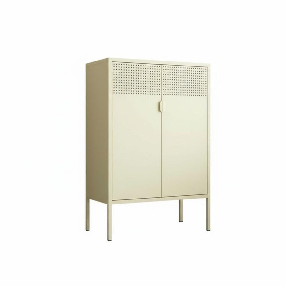Large Capacity 2-Door Metal Locker sun resistant Low 2-Door Utility Locker Waterresistant Storage Cabinet Multipurpose for Homeowners, Office Workers, Balcony, Kid's Room, Bedroom, Basement
