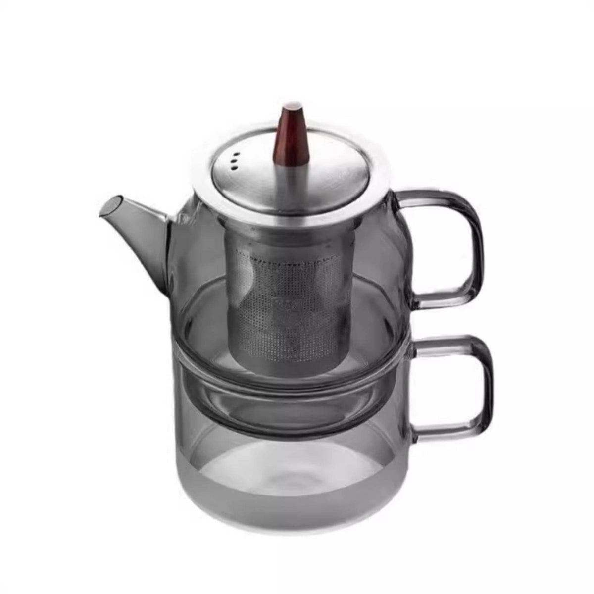 Glass Tea Infuser Pot Heat Resistant Single Serving Tea Brewer Compact Design