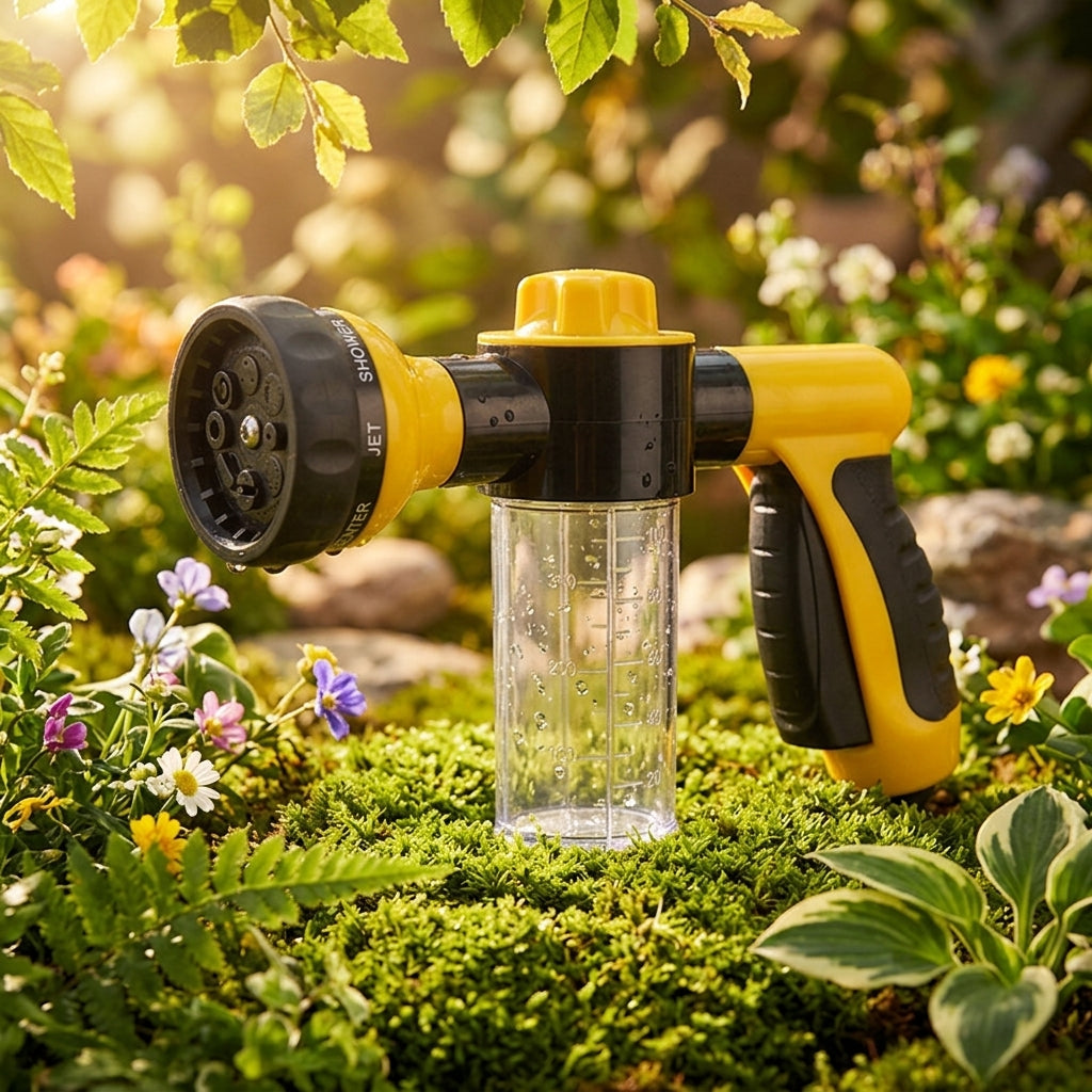 Garden Hose with High Pressure Garden Sprayer for Car Cleaning, Versatile Cleaning Spray for Detailing, Durable Hose Nozzle for Washing