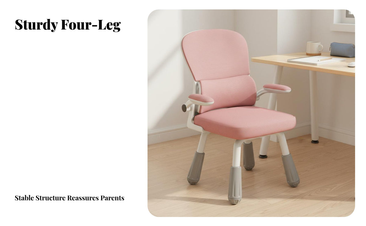 children's Homework Chair Support Adjustable Student Chair Stable Design for Students, Teens, Learning, Bedroom, Playroom