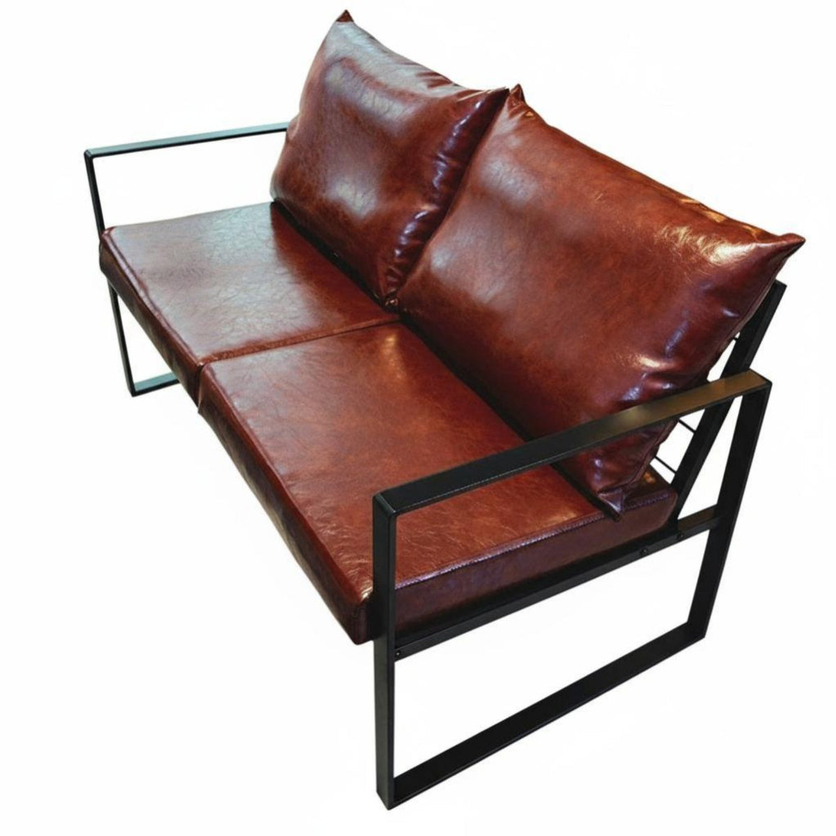 Retro Design Industrial Aesthetic Armchair and Table Set Minimalist Look Industrial Aesthetic Dining Set Sturdy Metal Frame Restaurant Booth Heavy-Duty for Bar Owners, Interior Designers, Hospitality Professionals, Milk Tea Shop, Cafe, Diner, Lounge