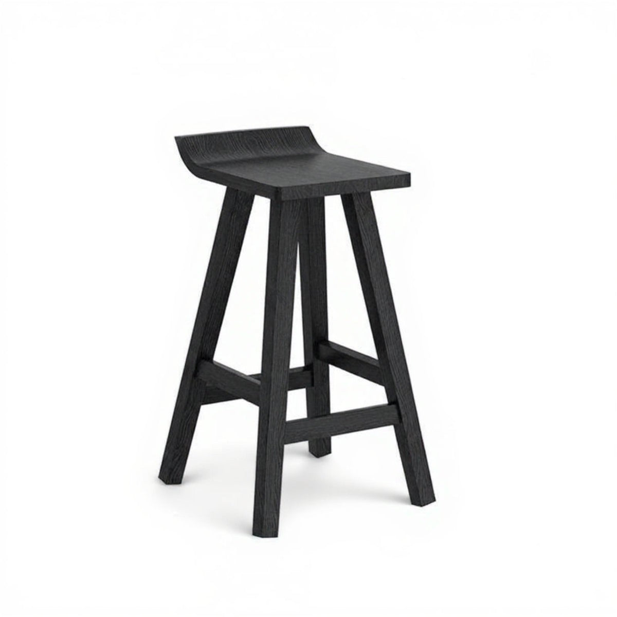 Wabi-Sabi Design Round Top Counter Stool Minimalist Look Bar Seating Built-in Footrest Sturdy Construction for Homeowners, Business Owners, Interior Designers, Restaurant, Cafe, Dining Space, Kitchen Island