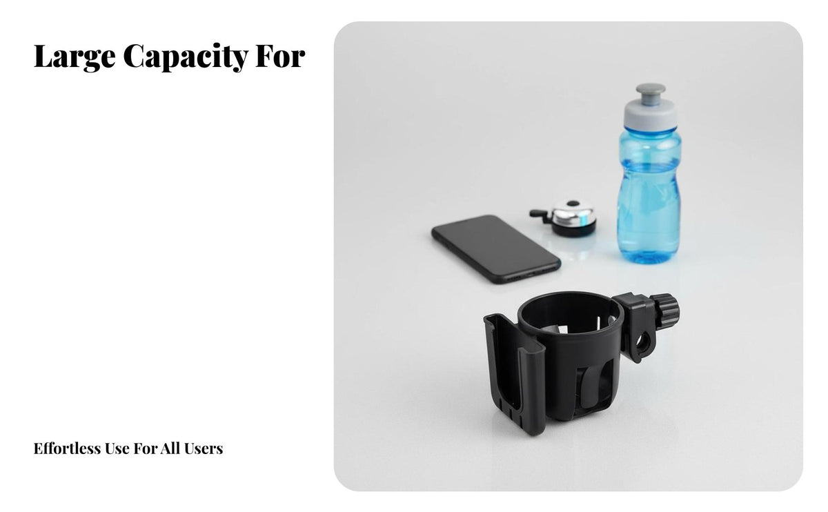 Universal Fit Bike Water Bottle Phone Holder 360° Rotatable 2-in-1 Cup Phone Holder Anti-Slip Grip for Commuters, Kids, Commuting, Strolling