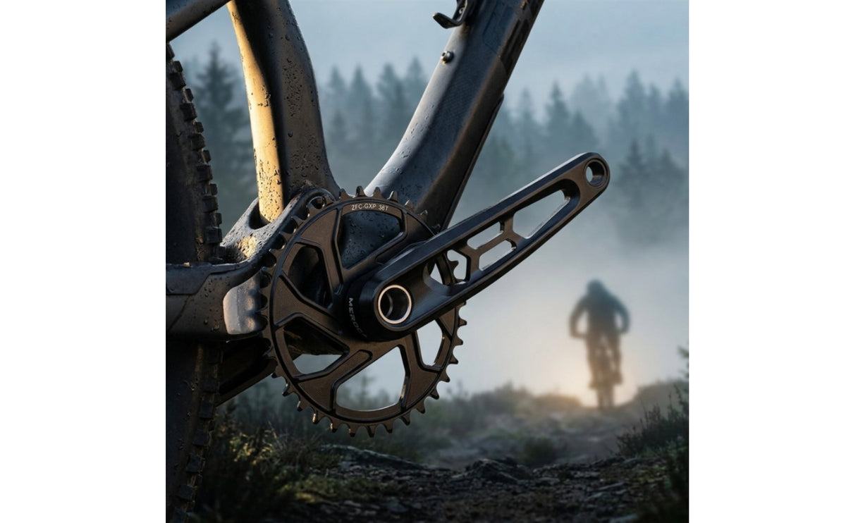 One-Piece Mountain Bike Crankset 170 Mm Direct-Mount Crankset Stiff Crank Arms with Spindle High-Strength for Cyclists