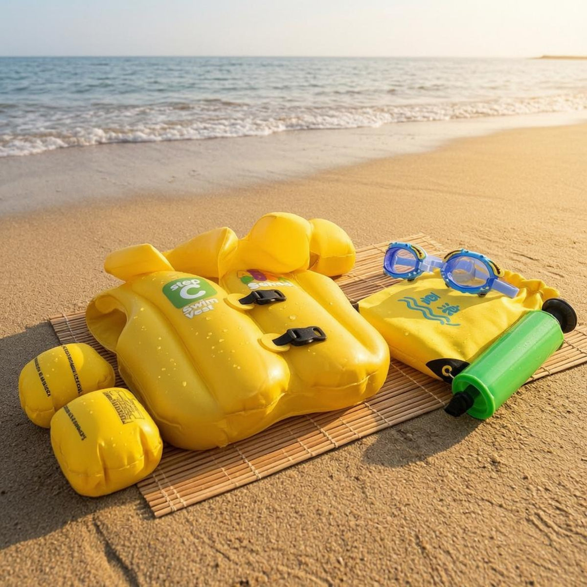 Thickened Child Flotation Vest High Collar Training Swim Vest Front Buckle Kids Life Jacket Molded Surface for Children