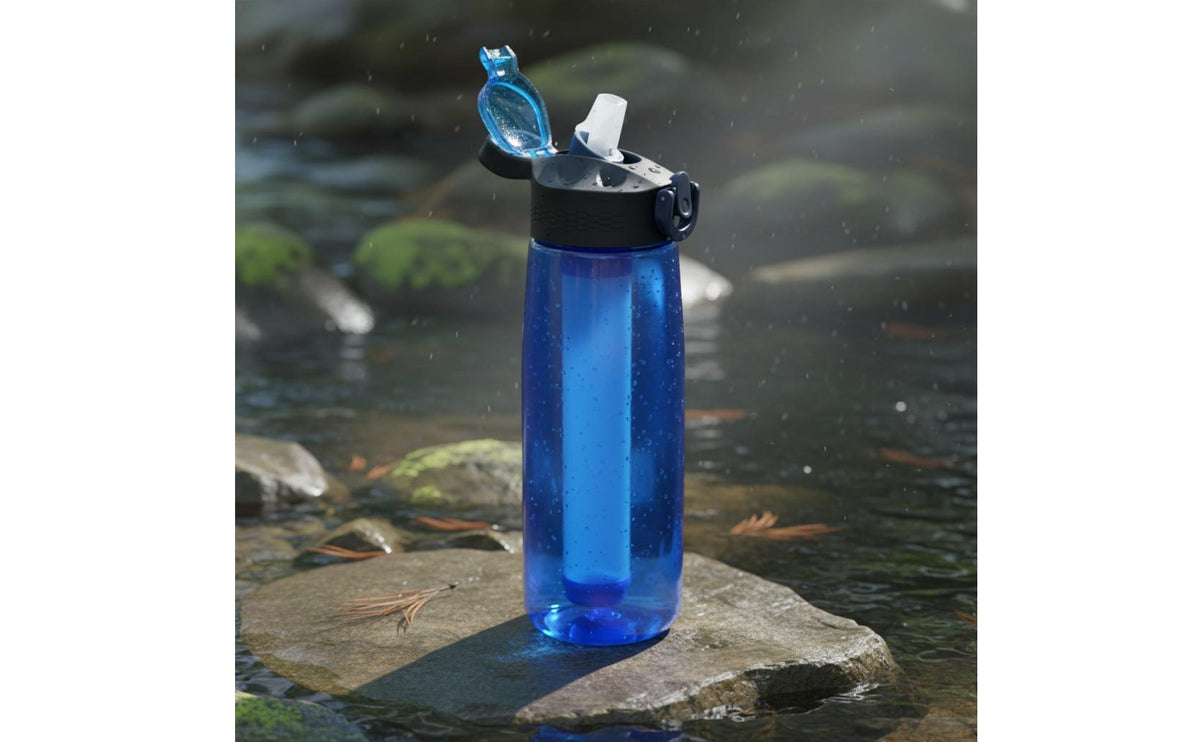 750 Ml Camping Water Purifier Bottle Reusable Filter Water Bottle BPAsafe Outdoor Gear for Travelers