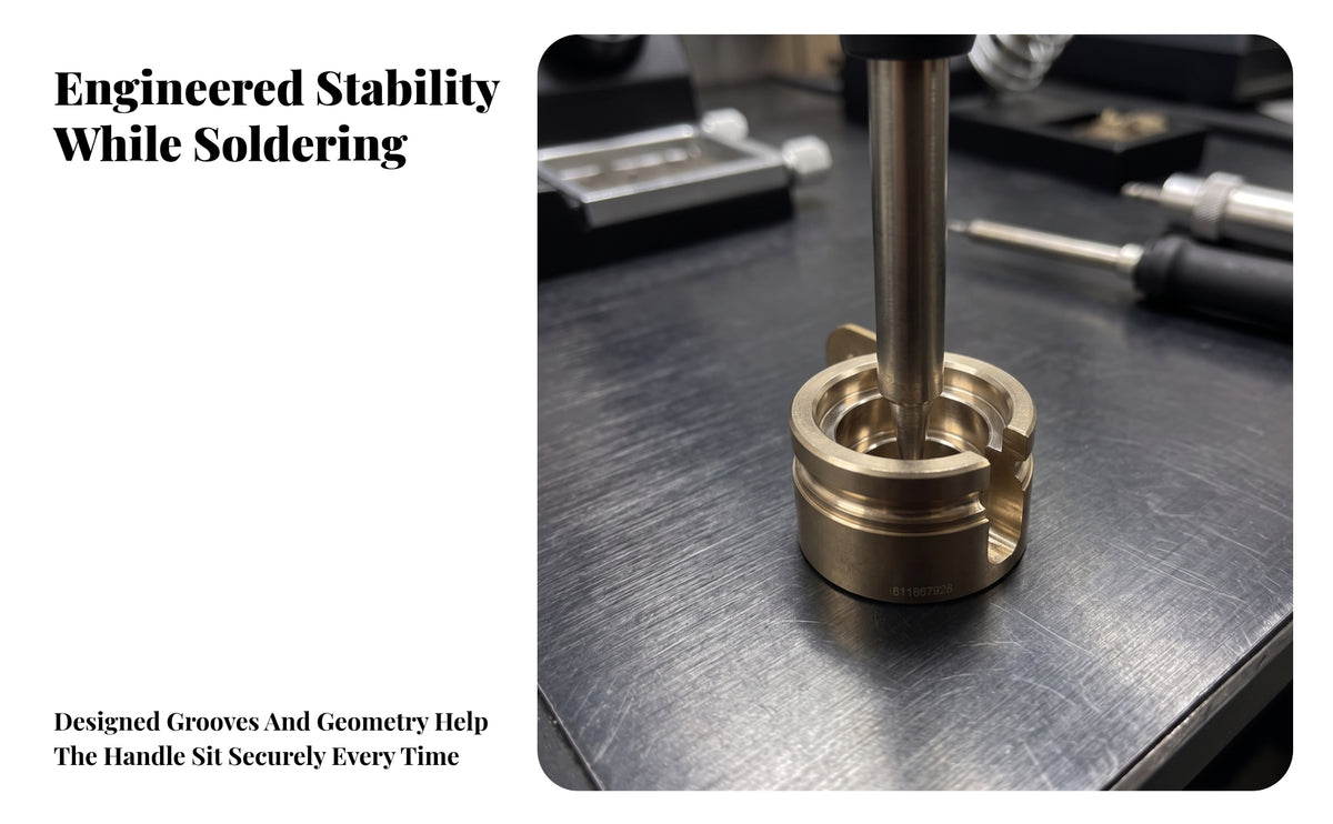 Soldering Iron Hibernation Seat | Compact Open-upper cavity Design, Heat-Resistant, Soldering Iron Rest with Mounting Tab, for Workbenches