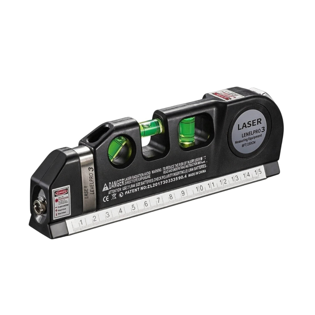 Multi-Function Laser Level with Tape Measure Handheld Laser Level Ruler Imperial Metric for Picture Hanging, Shelf Installation