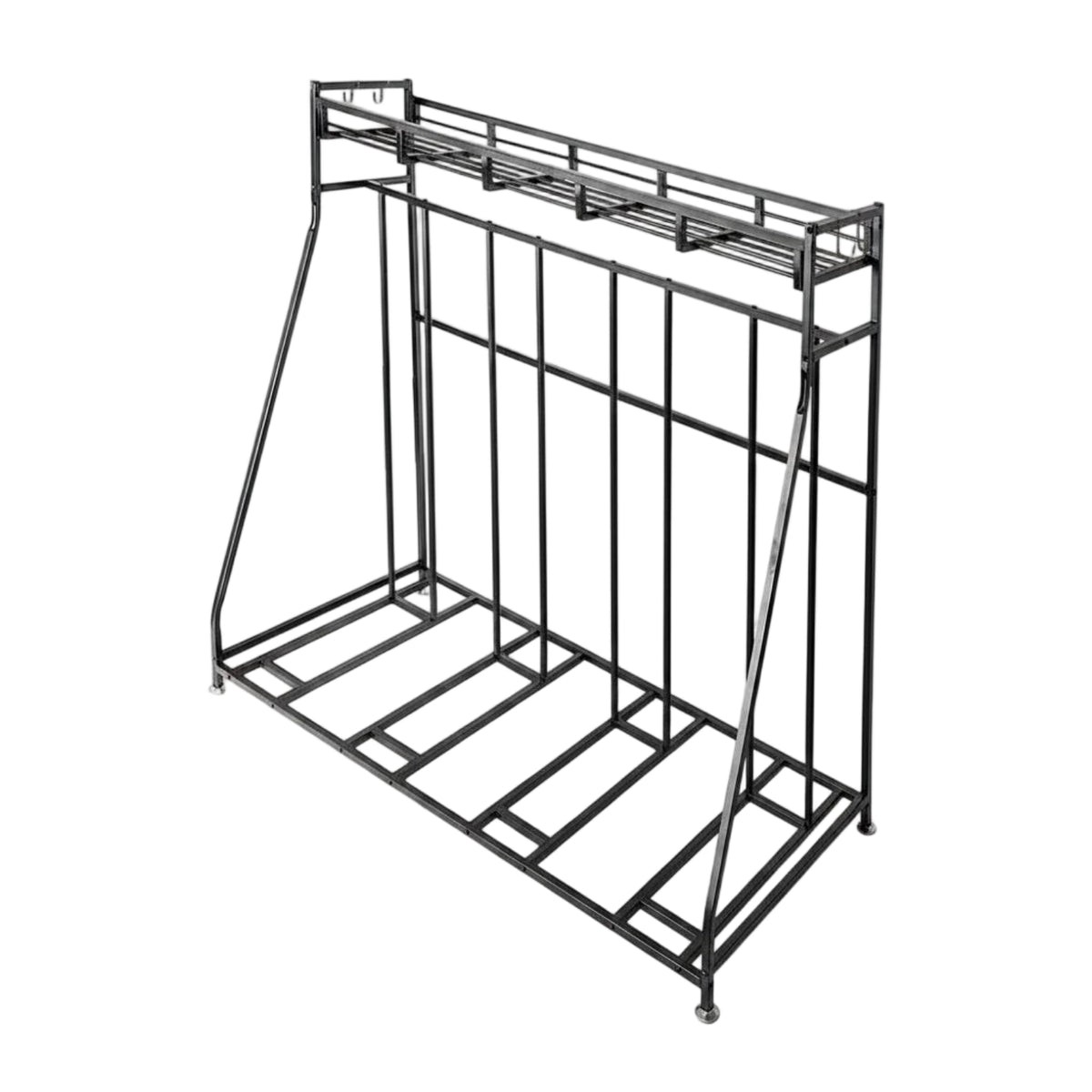 Space Saving Mountain Bike Stand Powder-Coated Steel Multi-Bike Rack Stable Triangular Structure