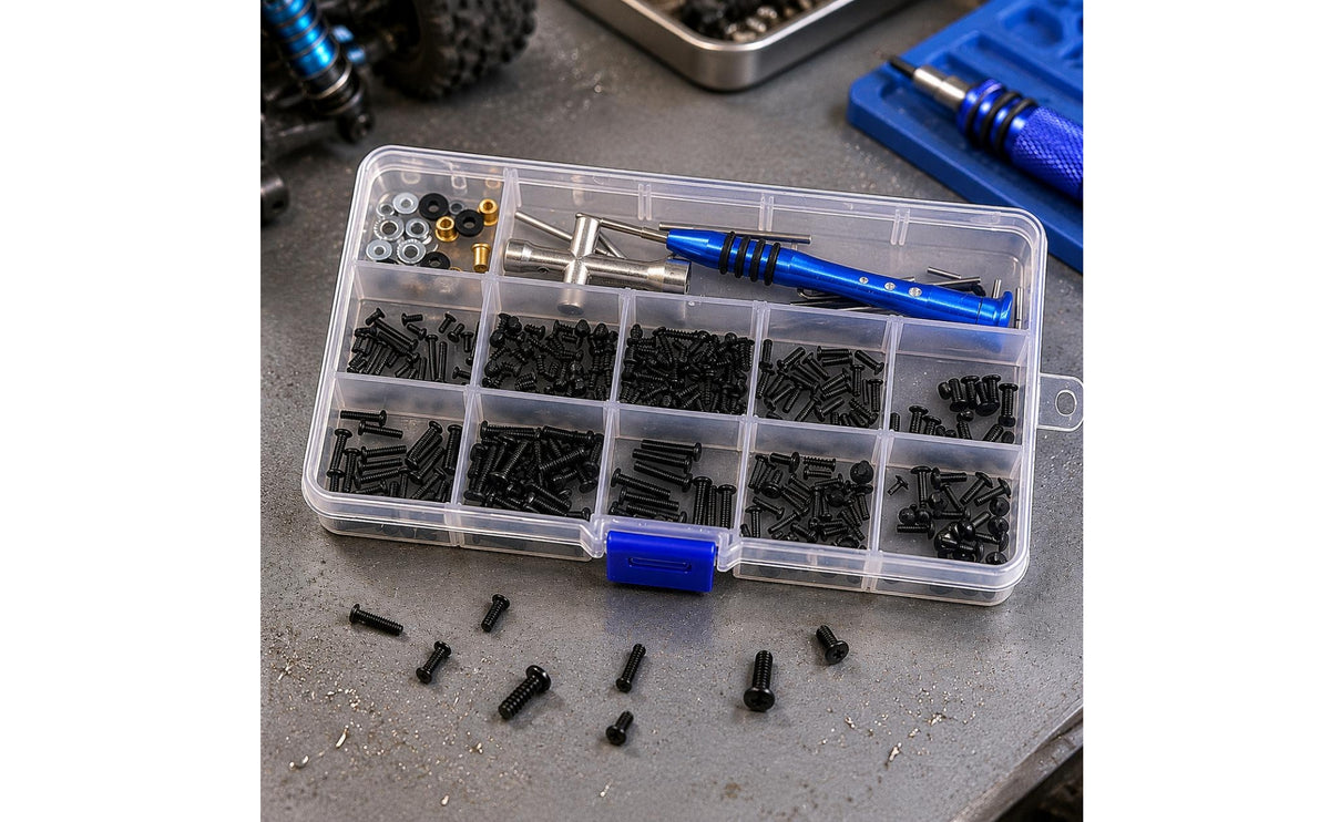 RC Car Accessory Organizer Hinged Lid Tool Small Screw Organizer
