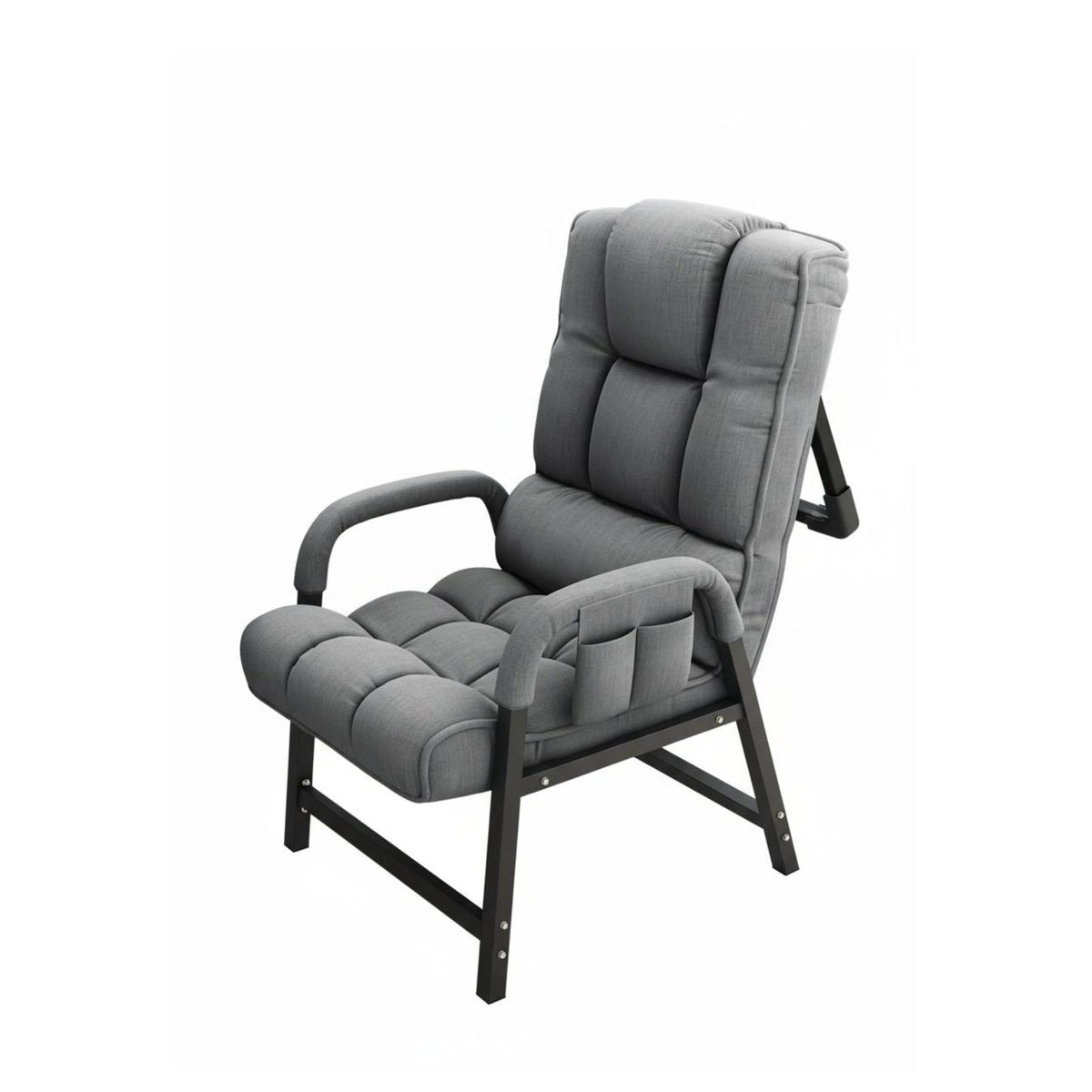 Foldable Design Folding Recliner with Footrest Reclining spinerest foldable Lounger Highspine support Computer Armchair Ergonomic support for Office Workers, Students, Dormitory, Study Room, Bedroom