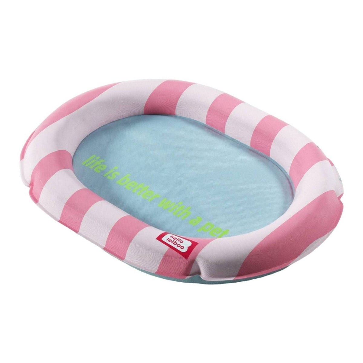 Easy to Clean Cooling Pet Mat with Raised Edge Waterproof Oval Pet Cooling Pad Cushioned Supportive for Kennels