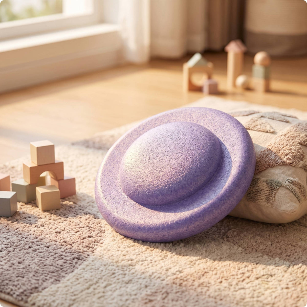 Balance Board with Dome Base Lightweight Toy Textured for Kids, Young Children, Playroom, Classroom