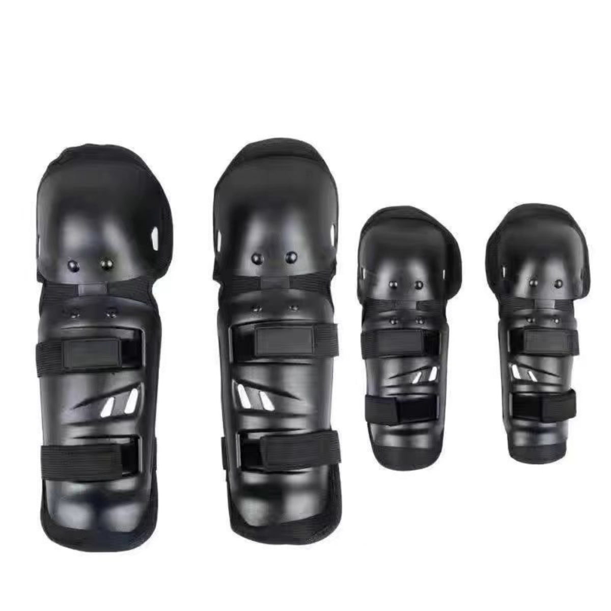 4 Pieces Knee and Elbow Pads Hard shelling Knee Pads Adjustable Guarding Gear Set for Kids, Bicycling