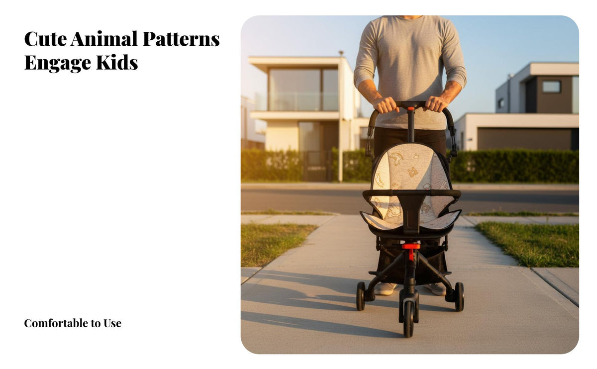 Pushchair Seat Pad Soft & Comfortable Pushchair Seat Liner Skin-Friendly Universal Pushchair Cushion for Infants, Young Children, Daily Walks, Travel
