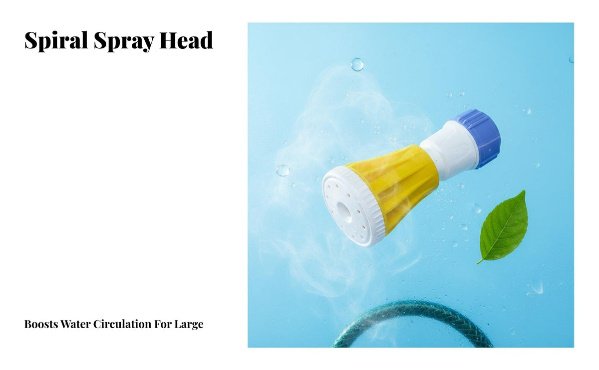 Multi-Purpose Plastic Vortex Spray Nozzle Leak-Proof Garden Hose Misting Nozzle Heavy Duty for Gardening, Patio Cleaning, Window Washing