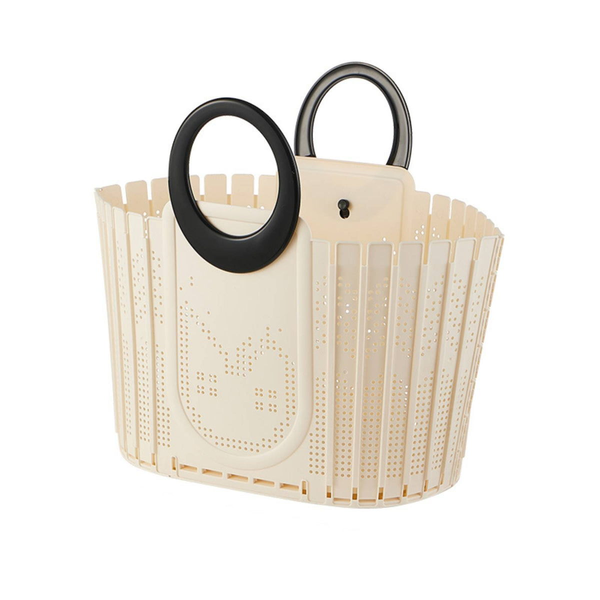 Cream Style Foldable Portable Laundry Basket for Bathroom, Large Capacity Storage Basket