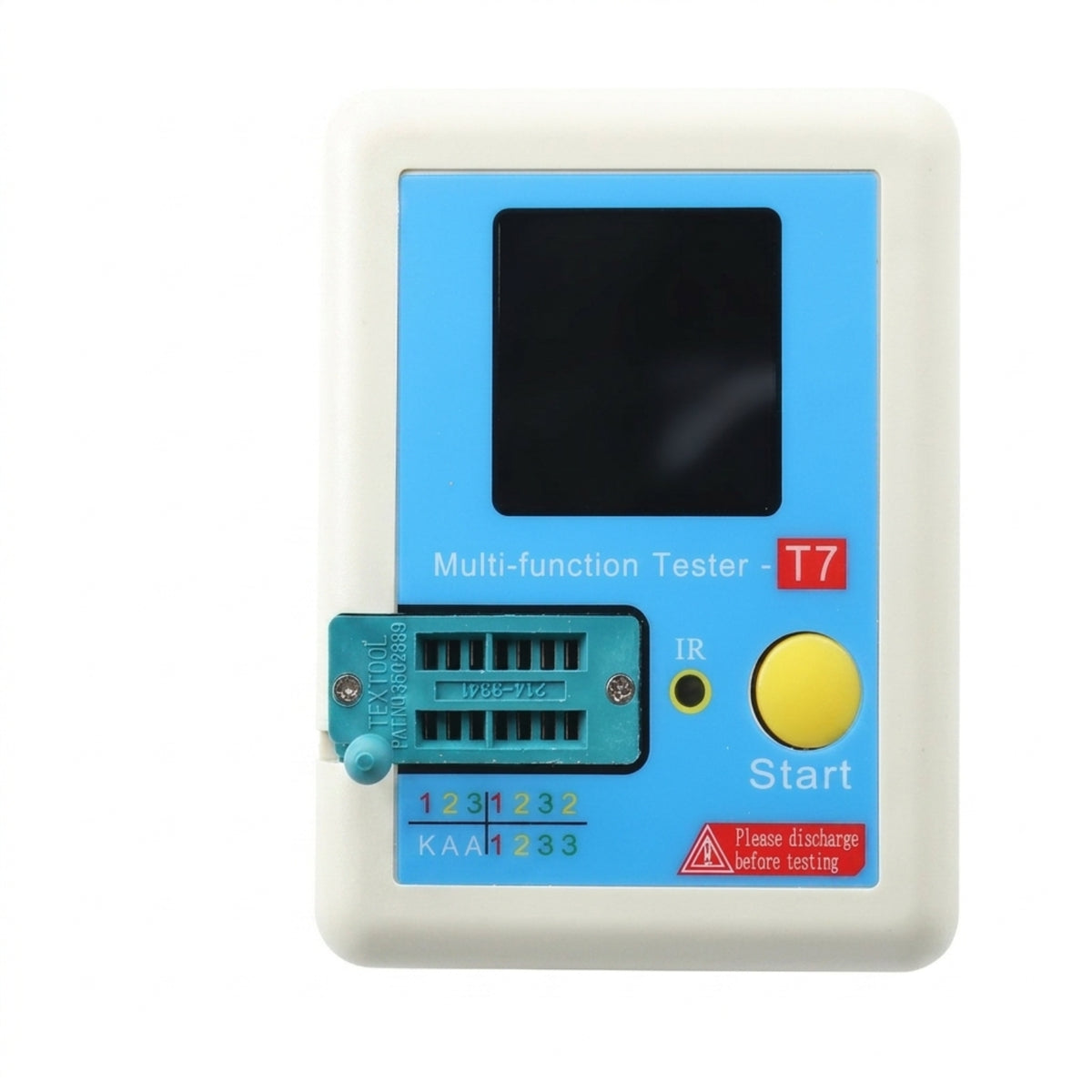 Transistor Meter Tester Rechargeable Electronic Component Tester with Color Display Handheld for Technicians, Prototyping