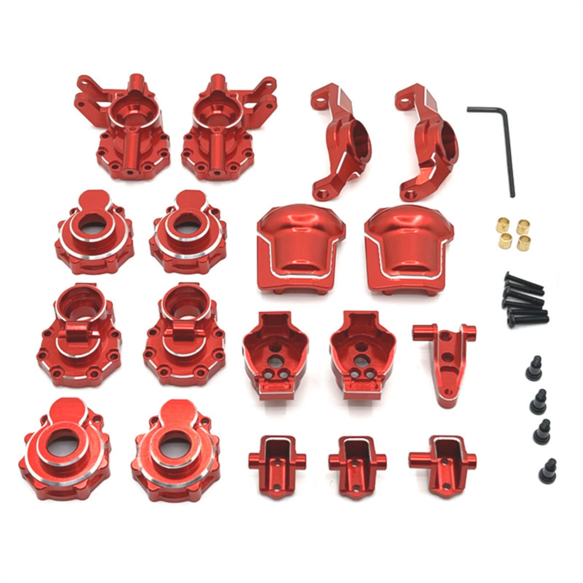 Steering Joints with C-Shaped Hubs Metal RC Car Modification Kit CNC Machined Crawler Axle Parts for 1/10 R1001 R1002 R1003