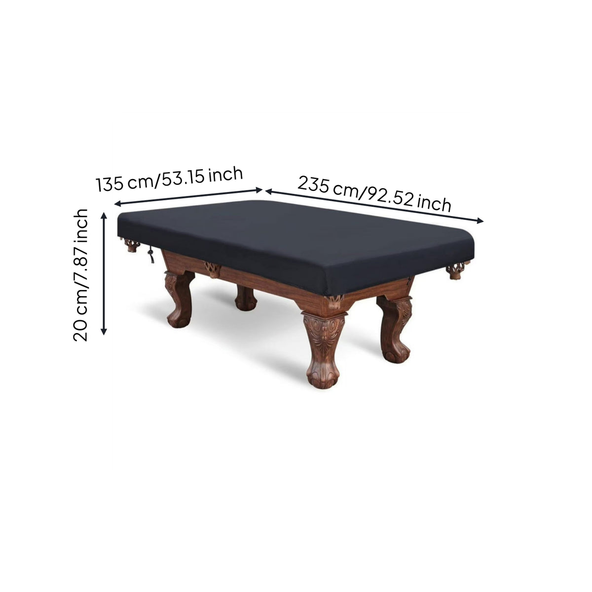 Sunshielding Pool Table Cover Heavy-Duty Billiard Table Cover Waterproof Easy to Clean for Outdoor, Game Room