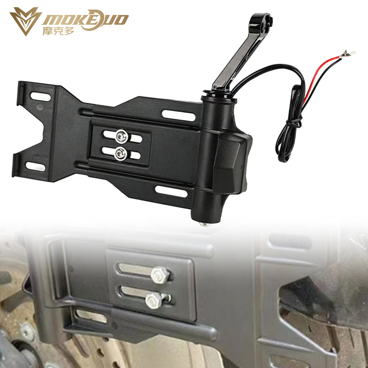 Foldable Side License Plate Mount for Harley Davidson Models