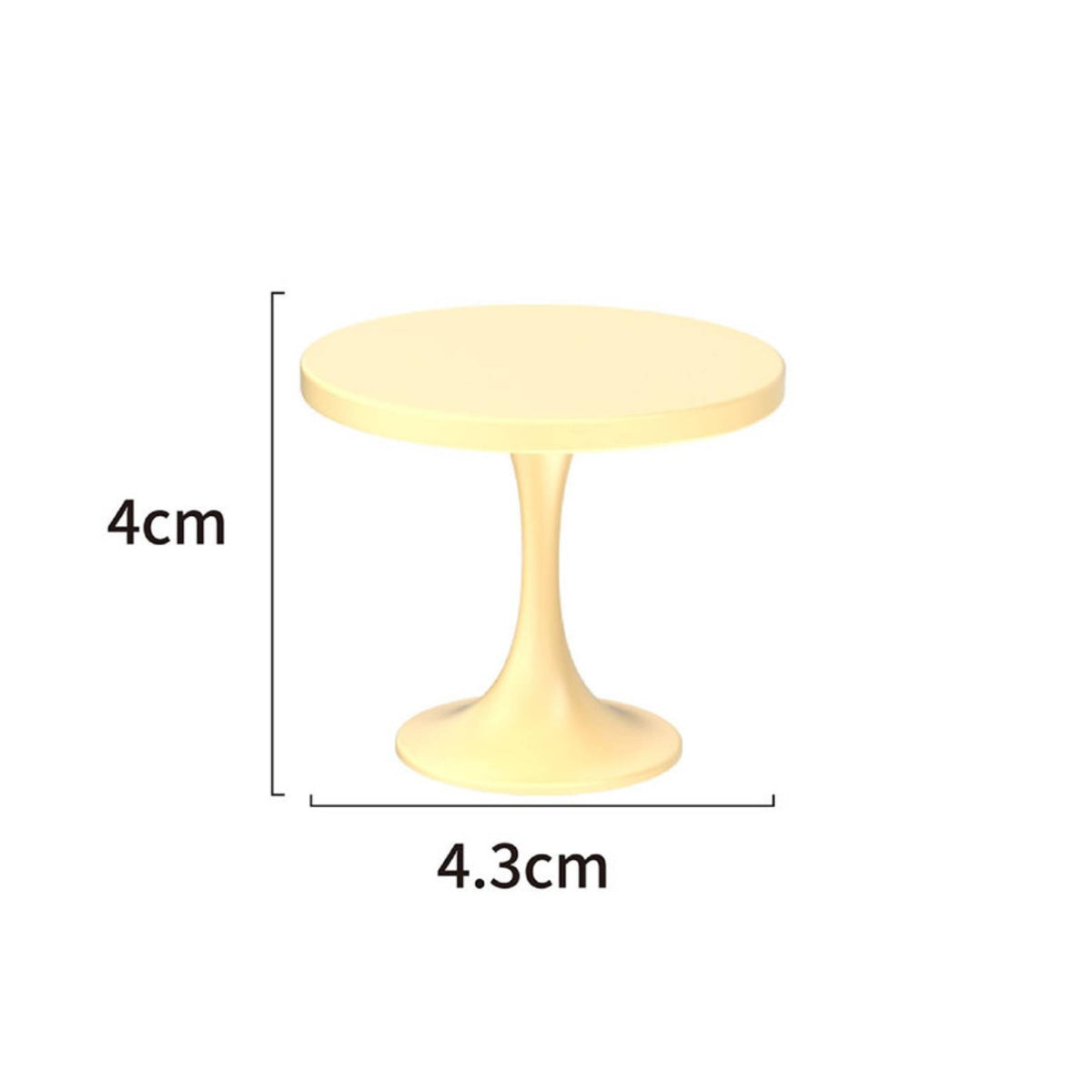 Scene Decoration Miniature Round Table Self Assembly Miniature Round Side Table Realistic Texture Sturdy for Hobbyists, Collectors, Miniature Scene Scenes, Micro Landscape, Cake Decorating