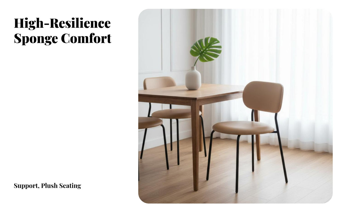 Modern Design Upholstered Side Chair Stackable Dining Seating Space-Saving Household Furniture Soft Padding for Apartment Dwellers, Interior Designers, Restaurant Owners, Living Room, Home Office, Cafe