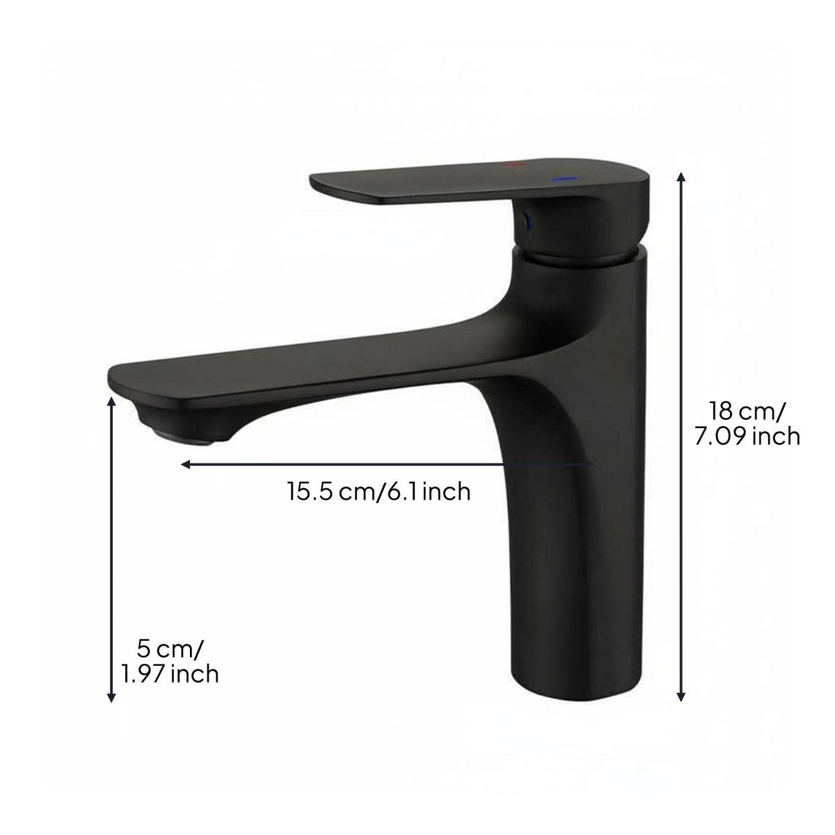Anti-Splash Design Hot and Cold Water Mixer Tap Hot and Cold Mixer Tap Easy to Install Single Hole Basin Faucet Long-Lasting Zinc Alloy for Balcony