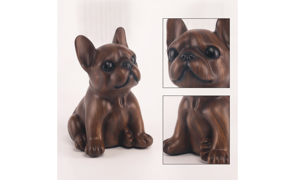 Dog Figurine Glossy Decorative Canine Sculpture Tabletop Home Decor for Entryway