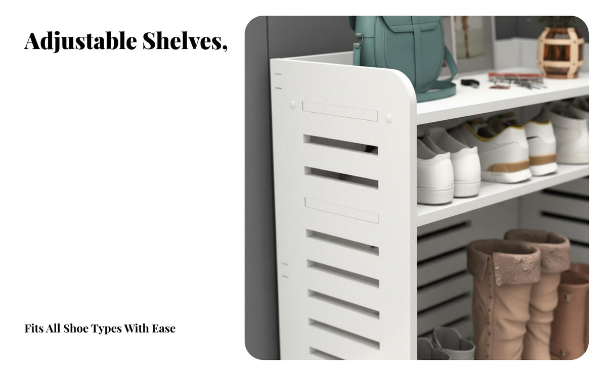 Space-Saving Multi-Tier Shoe Rack Minimalist Design Narrow Entryway Shoe Stand Sturdy and Long-Lasting Household Storage Easy Assembly for Students, Apartment Dwellers, Homeowners, Small Areas, Hallway, Dorm Room, Bedroom