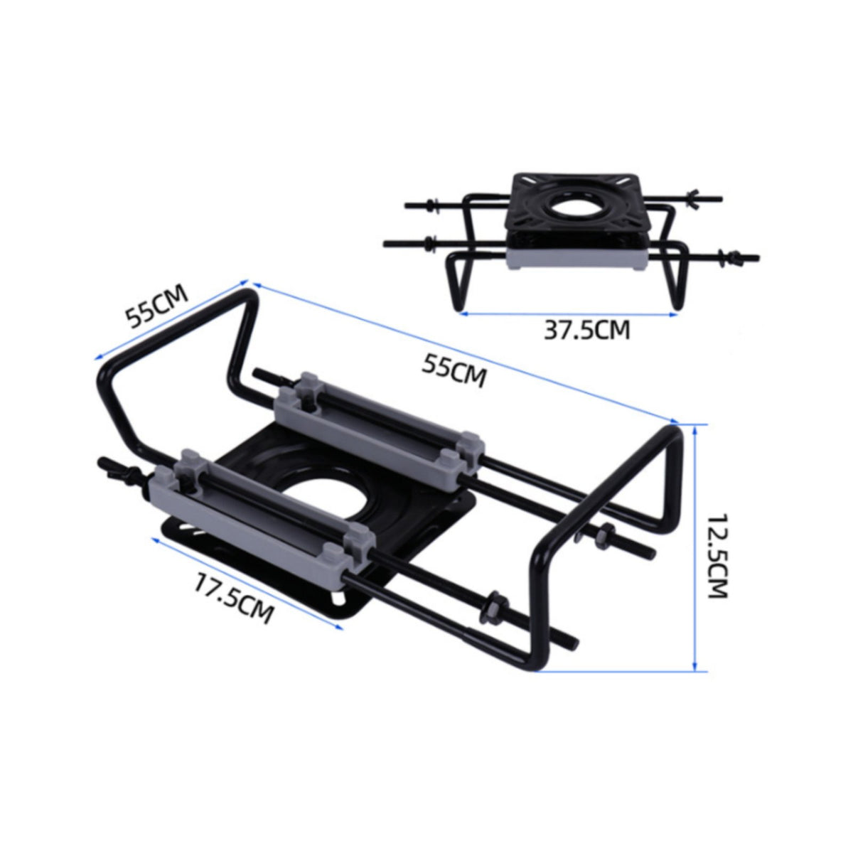 Fore and Aft Slide Sliding Seat Pedestal Universal Fit Swivel Seat Base Pre-Drilled Holes Marine Equipment Heavy Duty for Fishermen, Anglers