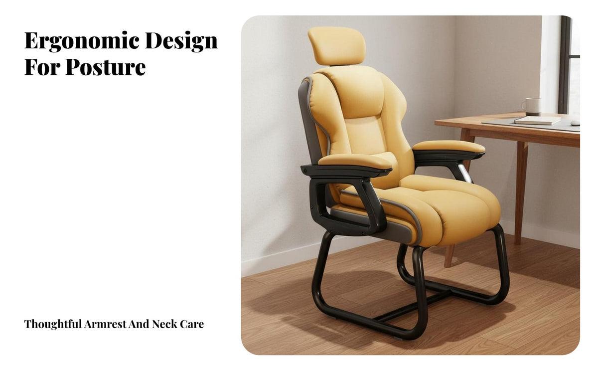 Adjustable Reclining Sofa Chair Support Reclining Desk Chair With Footrest Task Seating Heavy-Duty for Live Streamers, Executives, Dormitory, Study Room, Bedroom, Reception Area
