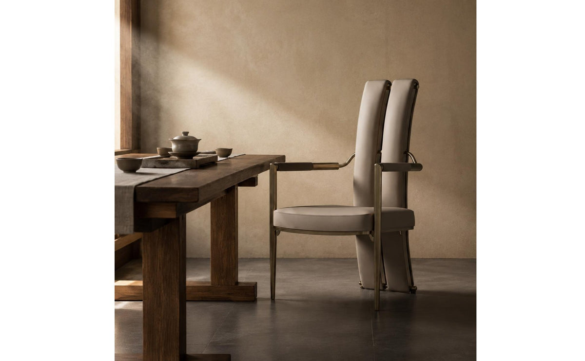 Leather Tea Chair Designer Style Tea Room Chair Luxury Feel Faux Leather Armchair for Teahouse