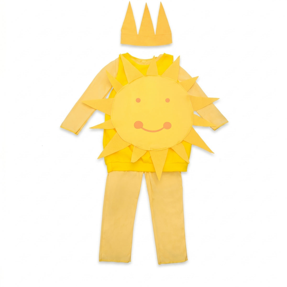 Soft Material Sun Costume Outfit Long-Sleeve Sun-Themed Costume Bright Colors Dress-up Clothing Fun Design for Children, Cosplay