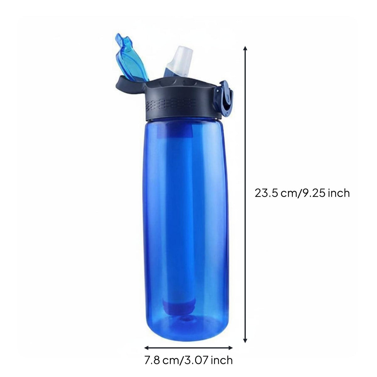 750 Ml Camping Water Purifier Bottle Reusable Filter Water Bottle BPAsafe Outdoor Gear for Travelers