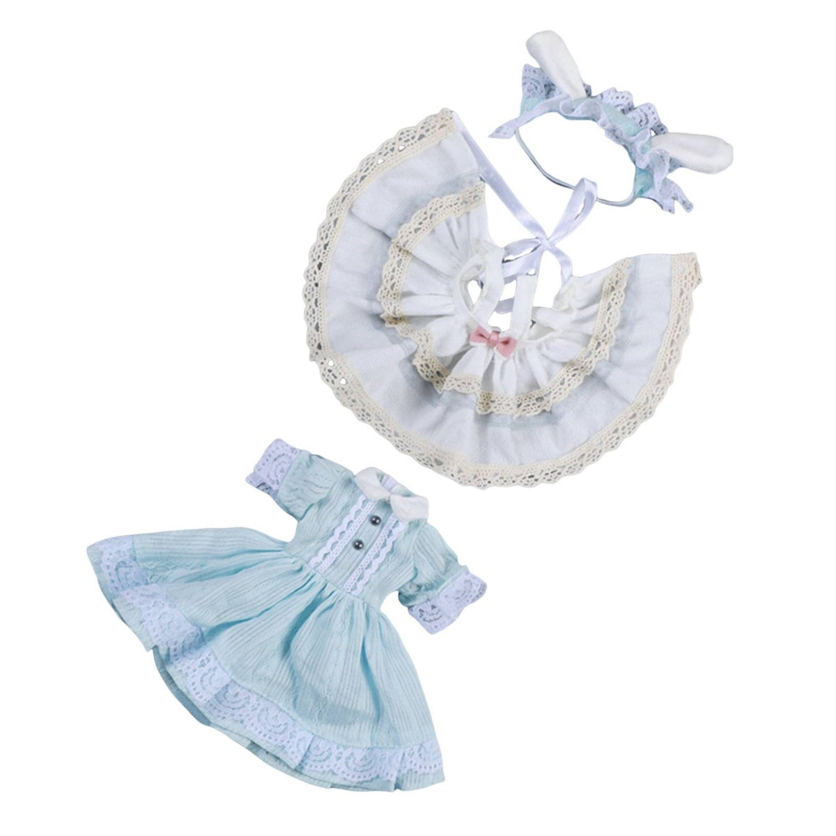 Bunny Ear Accessory Set Two Looks 1/6 Scale Doll Outfit Mix and Match Miniature Toy Accessory