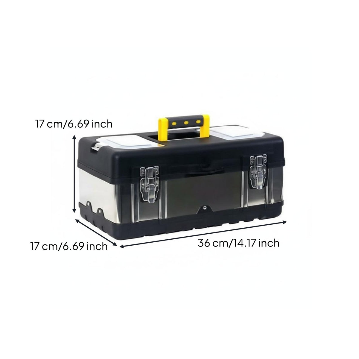 Large Capacity Multi-Function Tool Organizer Sturdy Construction Portable Tool Box Heavy Duty for Mechanics, Homeowners, Vehicle, Workshop