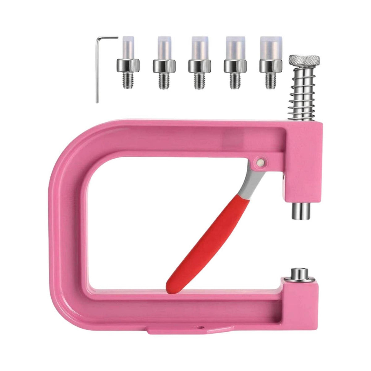 Multiple Die Heads Pearl Setting Machine Interchangeable Dies Bead Setting Press Coil-Assisted-Loaded Manual Bench Press Metal Frame for Jewelry Making, Workbench