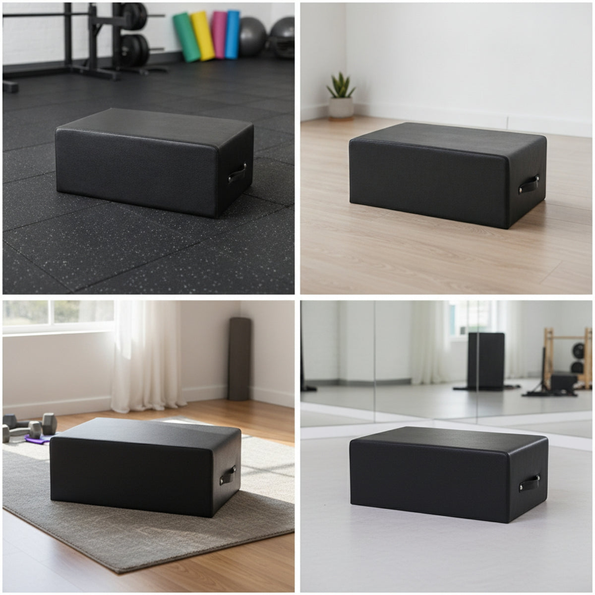 Upholstered Exercise Bench Padded Exercise Box-Profile Equipment for Pilates