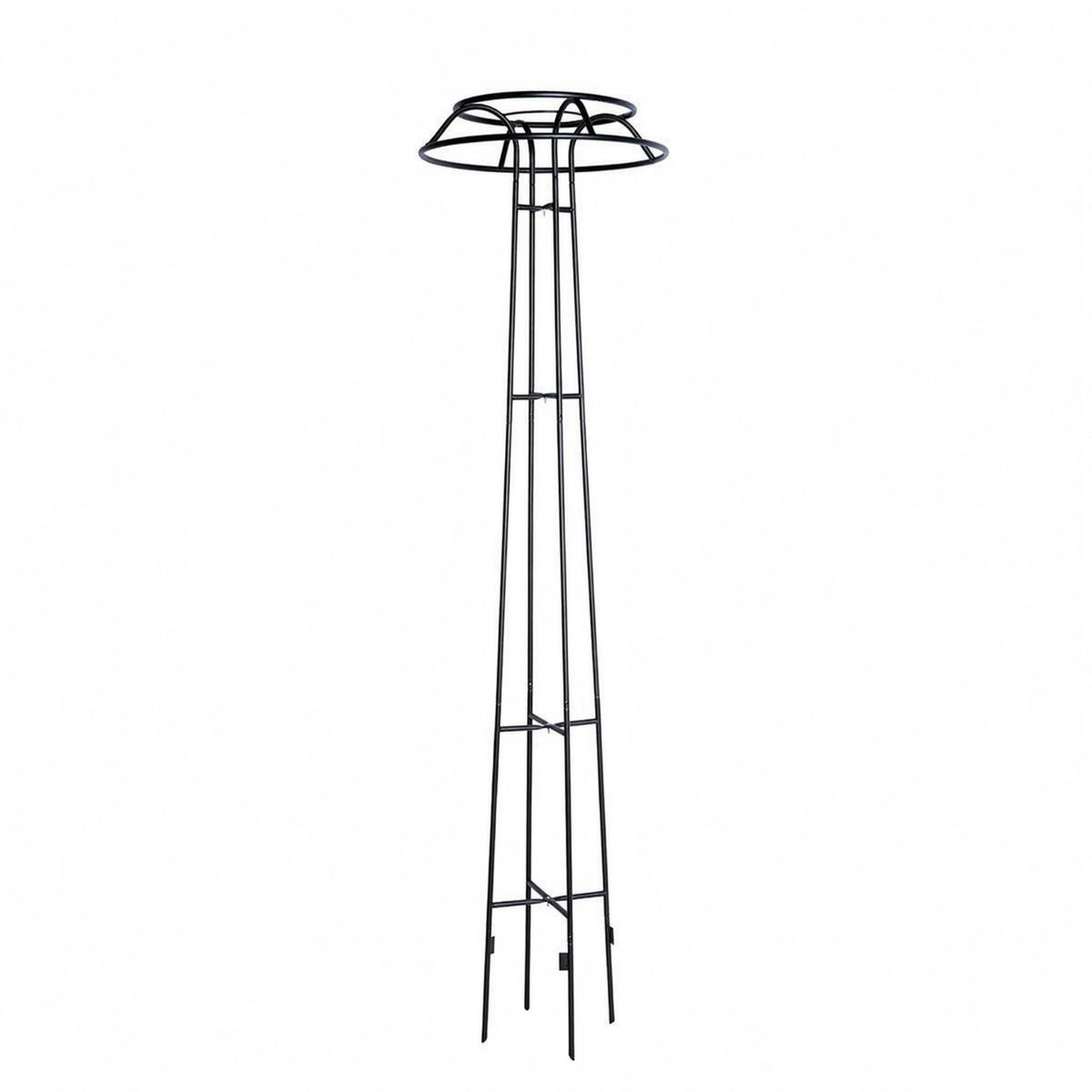 Tall Fungus Top Trellis Cross Braces Metal Climbing Trellis Tapered Frame Garden Structure Decorative Design for Courtyard