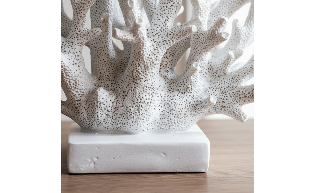 Resin Coral Statue Coastal Design Coral Sculpture Textured Surface