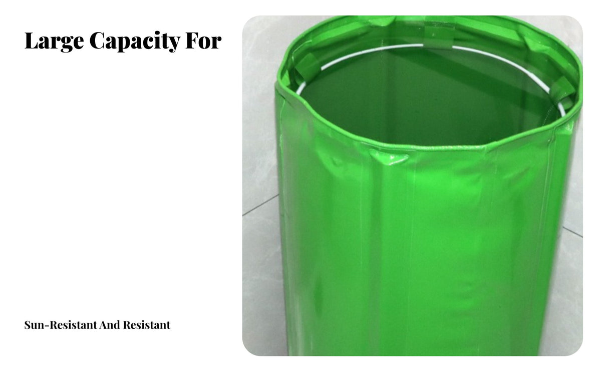 Large Capacity Rainwater Harvester Leak-Resistant Foldable Rain Barrel Leak Resistant Foldable Outdoor Water Tank for Gardeners, Homeowners, Garden